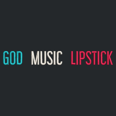 God Music Lipstick - Embroidered Fleece Crewneck Design